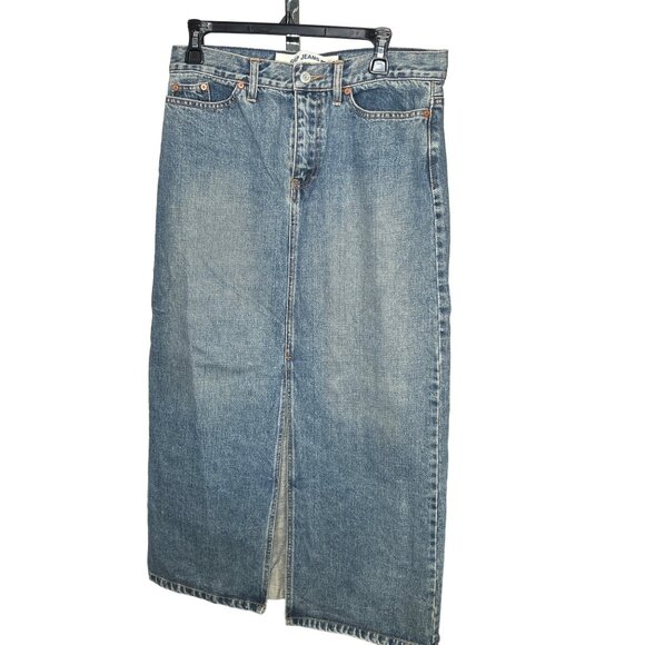 Vintage Gap Jeans Denim Maxi Skirt Size 8/10 Blue - Picture 1 of 6